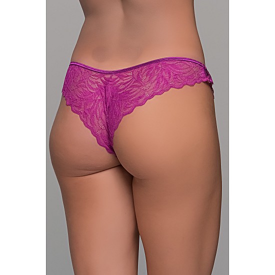 Χαμηλοκάβαλο Brazil Δαντέλα – Magenta Milena By Paris 008530-Magenta