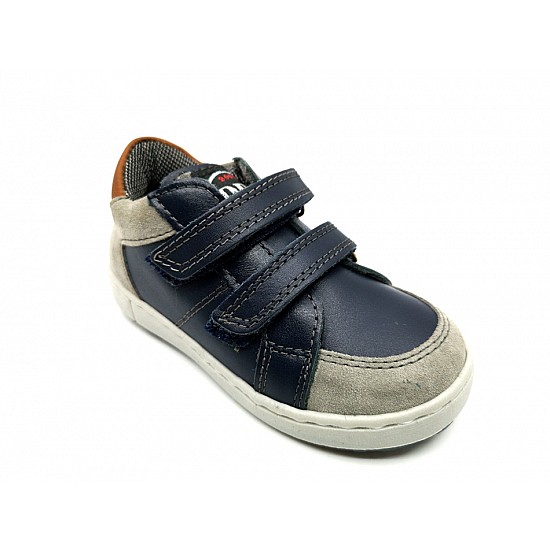 Παιδικό αγορίστικο παπούτσι bebe δερμάτινο με velcro αυτοκόλλητο SCARPY 5466 μπλε