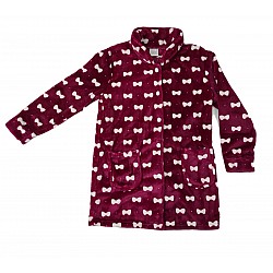 Παιδική Ρόμπα Κοριτσίστικη Χειμερινή Fleece Kουμπιά 6-16 Lydia Creations 22556-1 Μπορντό