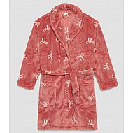 Παιδική Ρόμπα Χειμερινή Σταυρωτή  με Ζώνη Bows Fleece 6-12 Minerva 96-62442-552 ΡΟΖ