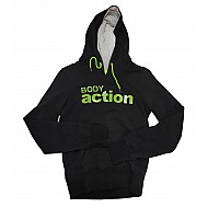 Γυναικεία Μπλούζα Βαμβακερή Φούτερ BODY ACTION 061206-02-01 ΜΑΥΡΟ
