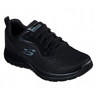 Αθλητικό παπούτσι Memory Foam ανατομικό EXTRA LIGHT SKECHERS BOUNTIFUL 12606 BBK Μαύρο/Μαύρο