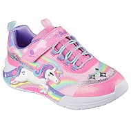 Υπόδημα Αθλητικό Κορίτσι Ελαστικά Κορδόνια-Velcro Φωτάκια 27-35 SKECHERS S LIGHTS UNICORN CHASER 302298L-PKMT PINK/MULTI