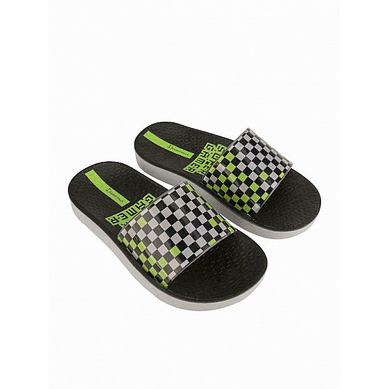 Παιδική Παντόφλα Σκακιέρα URBAN SLIDE 27-36  Ipanema 780-22429-1 26325-23208 ΜΑΥΡΟ