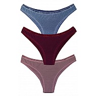 Γυναικείο slip Tai 3 PACK Βαμβακερό APPLE 0220238E Dusty/Mauve/Teal