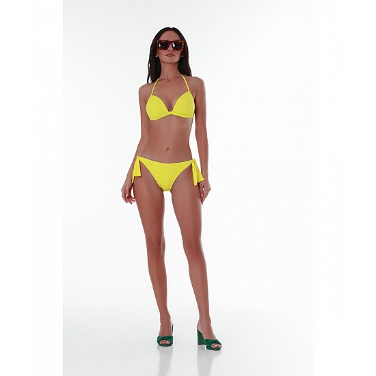 Γυναικείο μαγιό Μονόχρωμο Τριγωνάκι Bikini top push up Bluepoint 24066089-08 B Cup ΚΙΤΡΙΝΟ