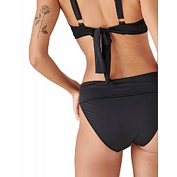 Γυναικείο ψηλόμεσο μαγιό Με Μπάσκα Bikini Bottom BLU4U 25365085-02 ΜΑΥΡΟ