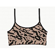 Σουτιέν εφηβικό Μπούστο Bralette βαμβακερό Χωρίς ενίσχυση χωρίς μπανέλα Army Minerva 42152-1-130 MOCCA