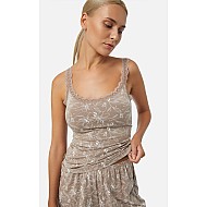 Γυναικείο Αμάνικο Φανελάκι Top Δαντέλα Fimelle Elegance TENCEL Modal Minerva 90-81841-221 MOCHA NATURE