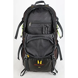 Σακίδιο πλάτης TREKING Ορειβατικό 50L αδιάβροχο ΜΑUI & SONS 2711 Μαύρο-Καφέ
