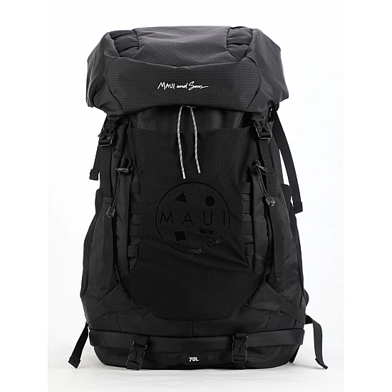 Σακίδιο πλάτης TREKING Ορειβατικό 70L αδιάβροχο ΜΑUI & SONS 2713 Μαύρο
