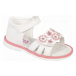 Κοριτσίστικο πέδιλο με αυτοκόλλητο velcro ADAM'S 870-20002 Λευκό/Ροζ