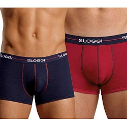 Ανδρικό εσώρουχό μποξεράκι SLOGGI START HIPSTER 10050545-M008 Μπλε σκούρο/Κόκκινο