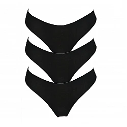 Γυναικείο εσώρουχο tai 3Pack Second Skin SSUW-0001-003 Μαύρο