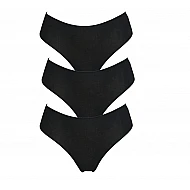 Γυναικείο εσώρουχο Midi 3Pack Second Skin SSUW-0003-003 Μαύρο