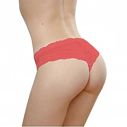 Γυναικείο εσώρουχο Thong με δαντέλα 2 PACK WALK W2016-4 Κοραλί/Πετρολ