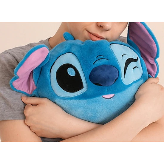 Παιδικό Cuddle Pillow Λούτρινο Μαξιλάρι Αγκαλιάς με τσέπες για ζεστά χέρια Hand warmers Noxxiez Stitch HW776 ΜΠΛΕ