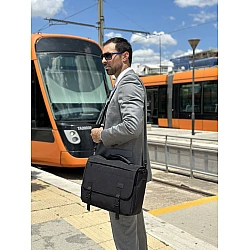 Υφασμάτινος Χαρτοφύλακας Matein 15,6' laptop 17L 1194 μαύρο