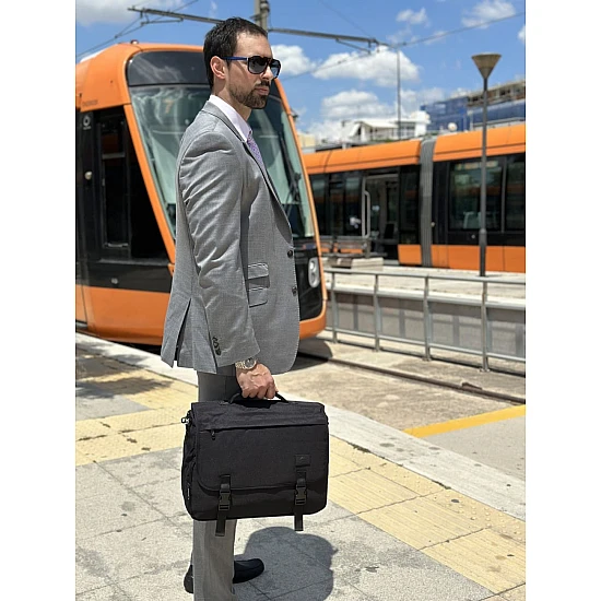 Υφασμάτινος Χαρτοφύλακας Matein 15,6' laptop 17L 1194 μαύρο