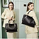 Δερμάτινη Γυναικεία Τσάντα Shopper 'Ωμου Foxer 938032F μαύρο