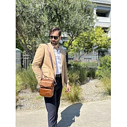 Δερμάτινο τσαντάκι ώμου Bull Captain DJB 040 καφέ