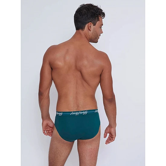 Ανδρικό Εσώρουχο Σλίπ Βαμβάκι 2 PACK SLOGGI MEN MIDI START 10161905-V017 ΠΕΤΡΟΛ ΓΑΛΑΖΙΟ