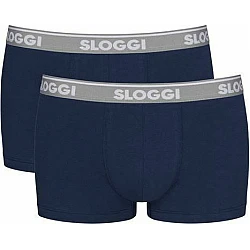 Ανδρικό εσώρουχό μποξερ Boxer Βαμβάκι 2Pack Sloggi Go ABC Hipster 10201601-1771 Μπλε