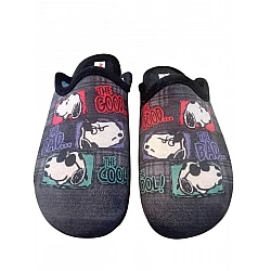 Παντόφλα Χειμερινή unisex SNOOPY print Soft ADAM'S 624-25676 Ανθρακί