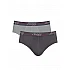 Ανδρικό Εσώρουχο Σλιπ Βαμβάκι 2 PACK SLOGGI MEN MIDI START 10206949-0034 BLACK COMBINATION-ΓΚΡΙ