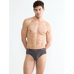 Ανδρικό Εσώρουχο Σλιπ Βαμβάκι 2 PACK SLOGGI MEN MIDI START 10206949-0034 BLACK COMBINATION-ΓΚΡΙ