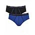 Ανδρικά Σλίπ SLOGGI MEN MIDI START  2 PACK 10050546-V005 Μαύρο-Μπλε