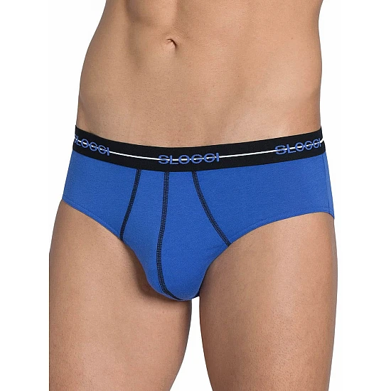 Ανδρικά Σλίπ SLOGGI MEN MIDI START  2 PACK 10050546-V005 Μαύρο-Μπλε