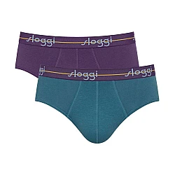 Ανδρικό Εσώρουχο Σλιπ Βαμβάκι 2 PACK SLOGGI MEN MIDI START 10206949-M025 ΜΩΒ-ΠΕΤΡΟΛ