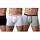 Ανδρικό Εσώρουχο BOXER Βαμβακερό PRIMAL-B001-UOMO -3 PACK ΜΑΥΡΟ-ΛΕΥΚΟ-ΓΚΡΙ