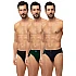 Ανδρικό εσώρουχο slip MINERVA SPORTIES 3 PACK 23027-162 ΜΑΥΡΟ-ΜΠΛΕ-ΚΥΠΑΡΙΣΣΙ