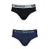 Ανδρικά Σλίπ 2Pack Sloggi Men GO ABC Natural H Midi C2P 10211231-M008 Μαύρο/Μπλε 