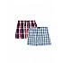 Ανδρικό εσώρουχο Boxer Καρό Ποπλίνα 2 Pack Minerva 96-23074-56 ΜΠΛΕ ΚΟΚΚΙΝΟ-ΓΑΛΑΖΙΟ