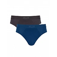 Ανδρικό Εσώρουχο Σλίπ Βαμβάκι 2 PACK SLOGGI SLG Base Brief 10224733-M014 ΑΝΘΡΑΚΙ-ΜΠΛΕ