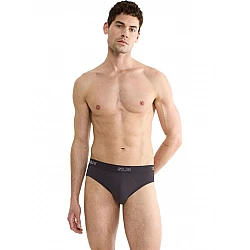 Ανδρικό Εσώρουχο Σλίπ Βαμβάκι 2 PACK SLOGGI SLG Base Brief 10224733-3828 ΣΚΟΥΡΟ ΓΚΡΙ CHARCOAL