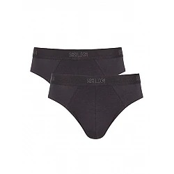 Ανδρικό Εσώρουχο Σλίπ Βαμβάκι 2 PACK SLOGGI SLG Base Brief 10224733-3828 ΣΚΟΥΡΟ ΓΚΡΙ CHARCOAL
