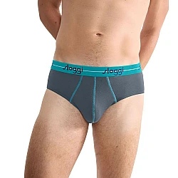 Ανδρικό Εσώρουχο Σλίπ Βαμβάκι 2 PACK SLOGGI MEN MIDI START 10206949-M024 ΠΕΤΡΟΛ ΓΚΡΙ