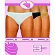 Γυναικείο slip Tai 3 PACK Βαμβακερό APPLE 0220238E WHITE-BLACK-SKIN