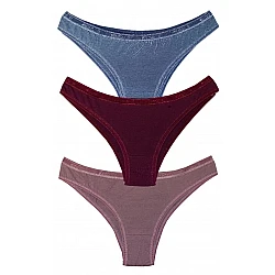 Γυναικείο slip Tai 3 PACK Βαμβακερό APPLE 0220238E Dusty/Mauve/Teal