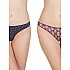 Γυναικείο εσώρουχο 2Pack Bamboo String WALK W2013-40 Μπορντό