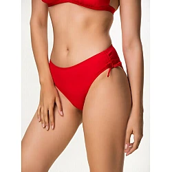 Γυναικείο μαγιό ψηλόμεσο bikini bottom με σούρα Bluepoint 23065096-07 ΚΟΚΚΙΝΟ