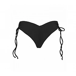 Γυναικείο μαγιό bikini bottom brazilian με Σούρα κόψιμο V BLUEPOINT 23065093-02 ΜΑΥΡΟ