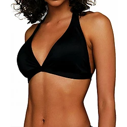 Γυναικείο Μαγιό Τρίγωνο Σταθερό bikini top BLU4U 26366082D-02 D Cup ΜΑΥΡΟ