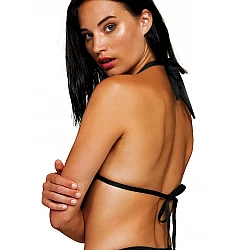 Γυναικείο μαγιό Τρίγωνο Push-Up χωρίς μπανέλα FASHION SOLIDS Blu4u 25366084-02 ΜΑΥΡΟ
