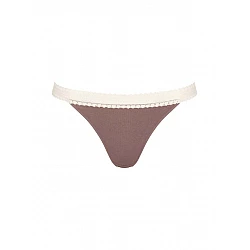 Γυναικείο Eσώρουχο 2PACK Βαμβακερό ριπ Sloggi GO RIBBED TANGA 10213088-M003 ΜΠΕΖ ΚΑΦΕ