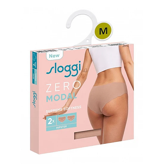 Γυναικείο Εσώρουχο Slip laser cut Sloggi Zero Modal 2.0 H Hipster 10214715-00ME 2PACK ΜΠΕΖ